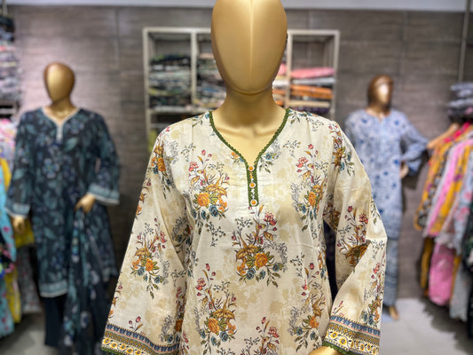 LAWN PRINTED 3 PIECE