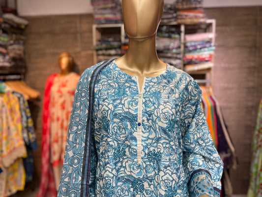 THREE PIECE LAWN EMBROIDERED