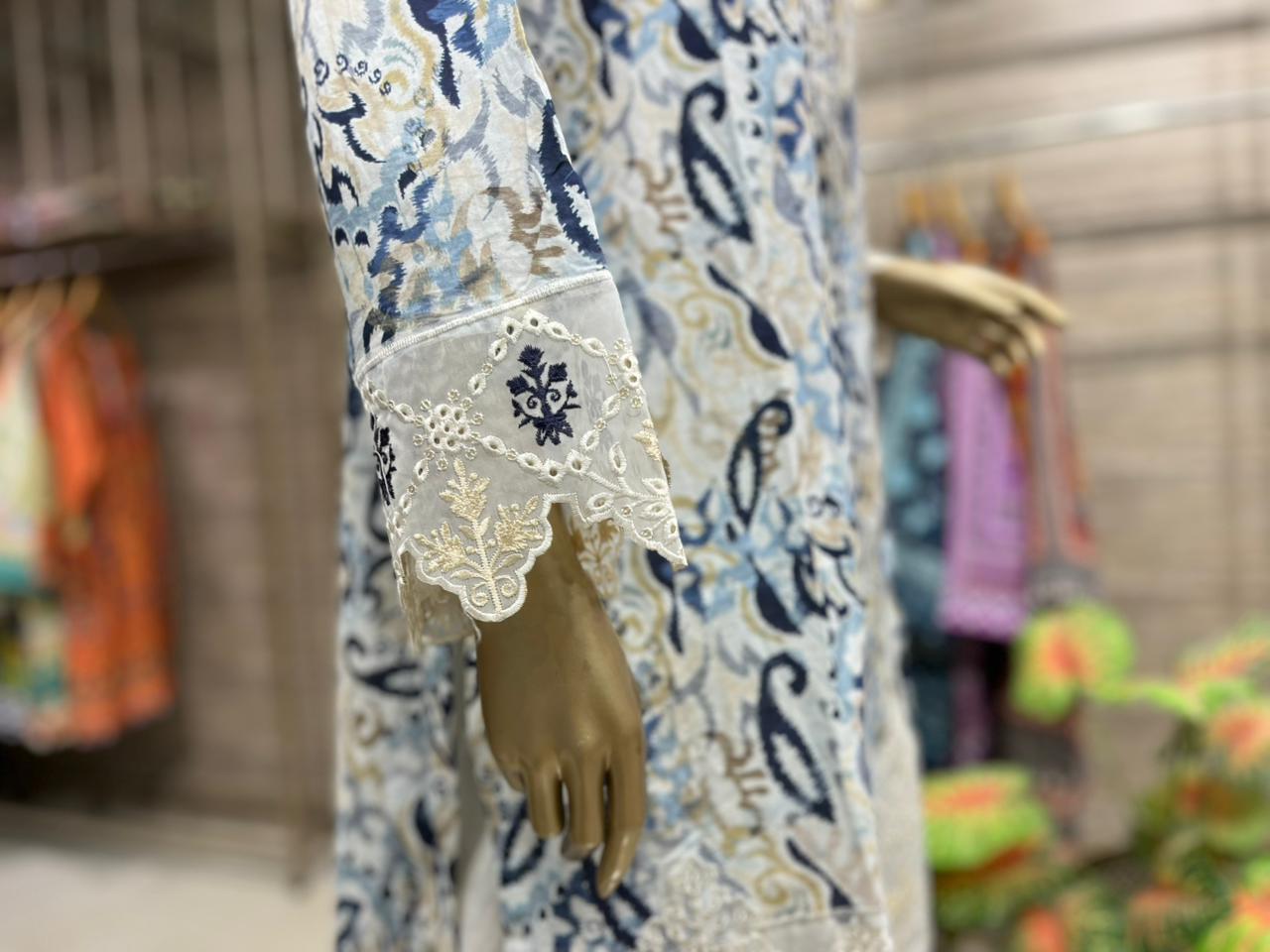 THREE PIECE LAWN EMBROIDERED