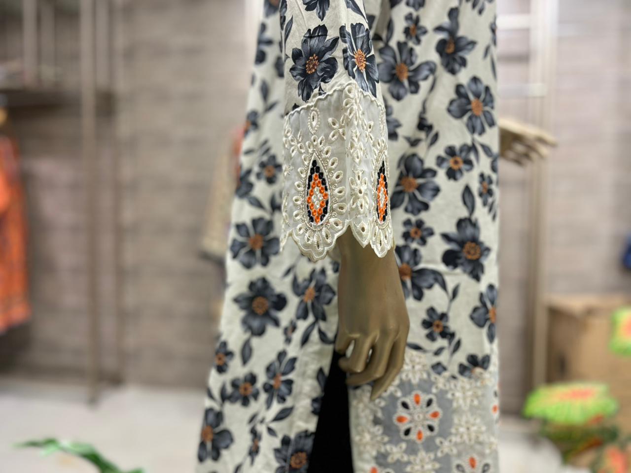 THREE PIECE LAWN EMBROIDERED