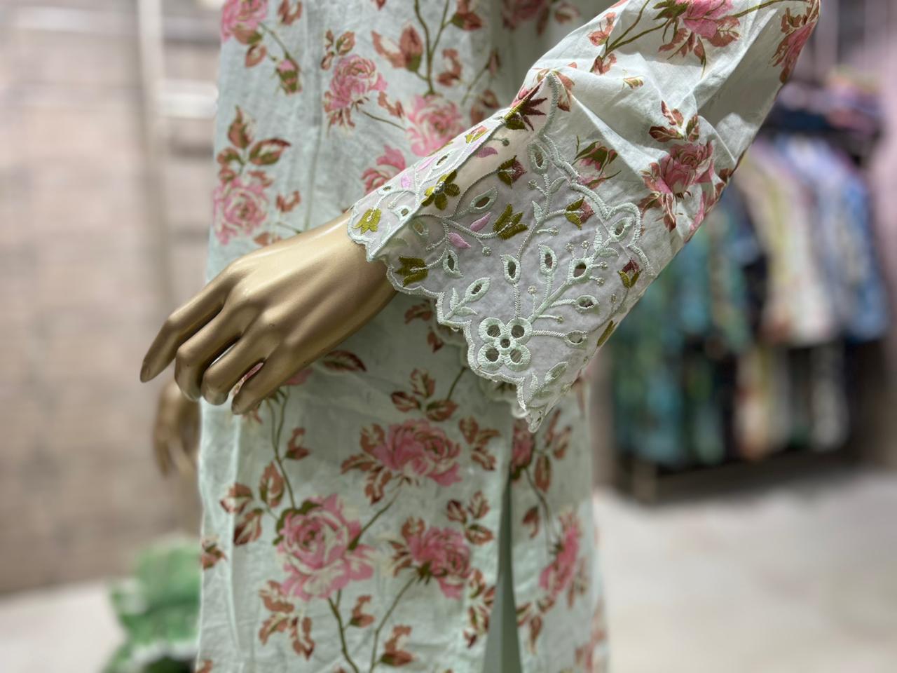 THREE PIECE LAWN EMBROIDERED