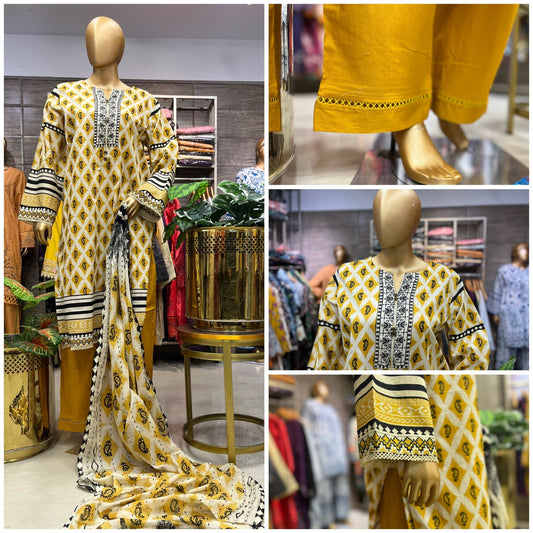 LAWN PRINTED 3 PIECE