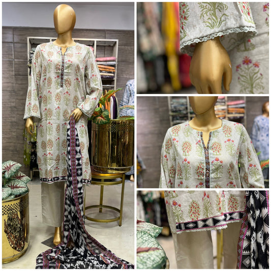 LAWN PRINTED 3 PIECE