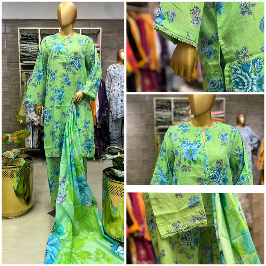 PRINTED DORIA LAWN 3 PIECE