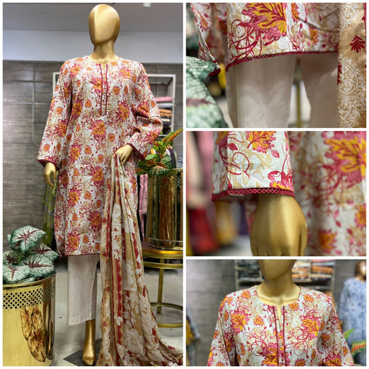 LAWN PRINTED 3 PIECE