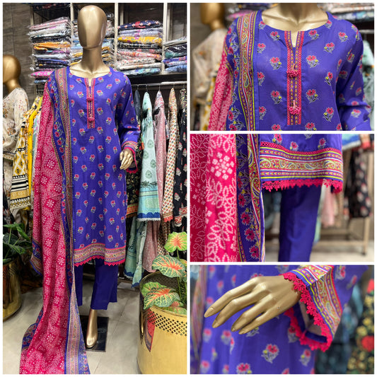 LAWN PRINTED 3 PIECE