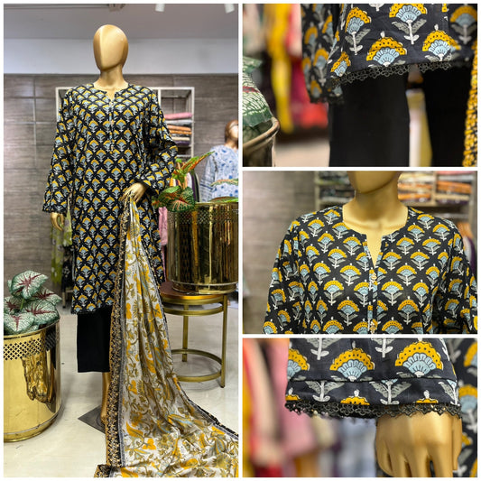 LAWN PRINTED 3 PIECE