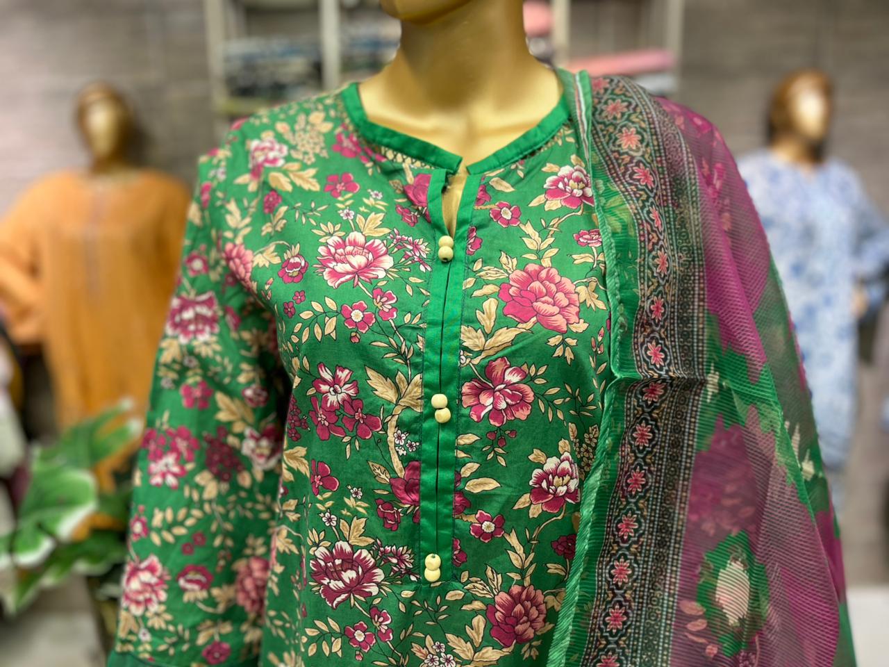 THREE PIECE LAWN EMBROIDERED