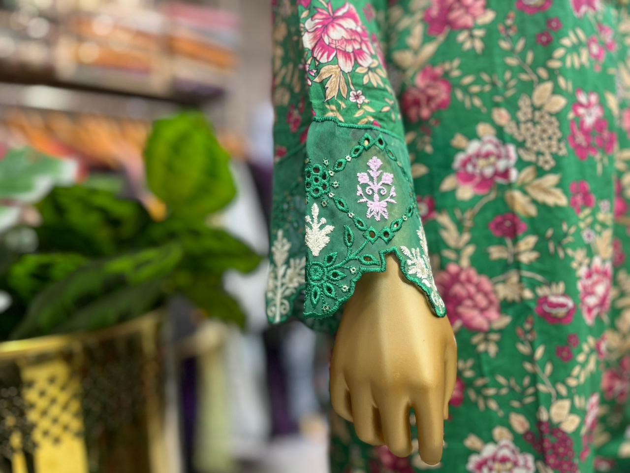 THREE PIECE LAWN EMBROIDERED