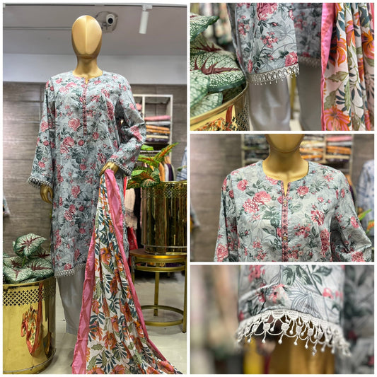 LAWN PRINTED 3 PIECE