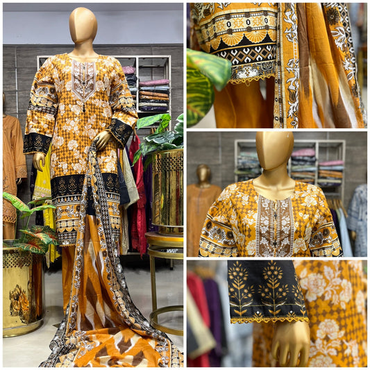 LAWN PRINTED 3 PIECE