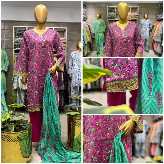 LAWN PRINTED 3 PIECE