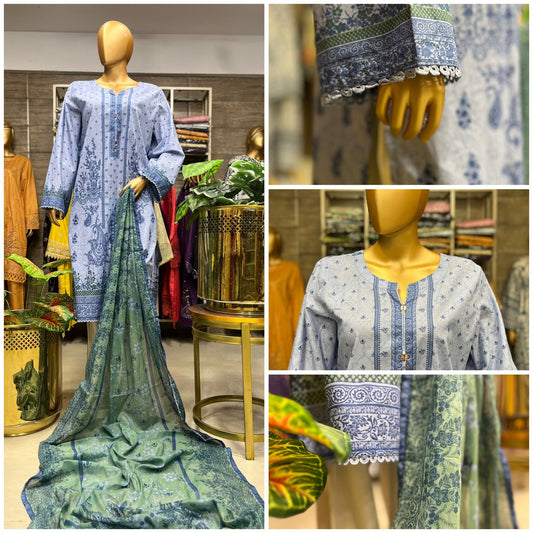 LAWN PRINTED 3 PIECE