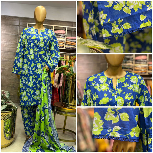 PRINTED DORIA LAWN 3 PIECE
