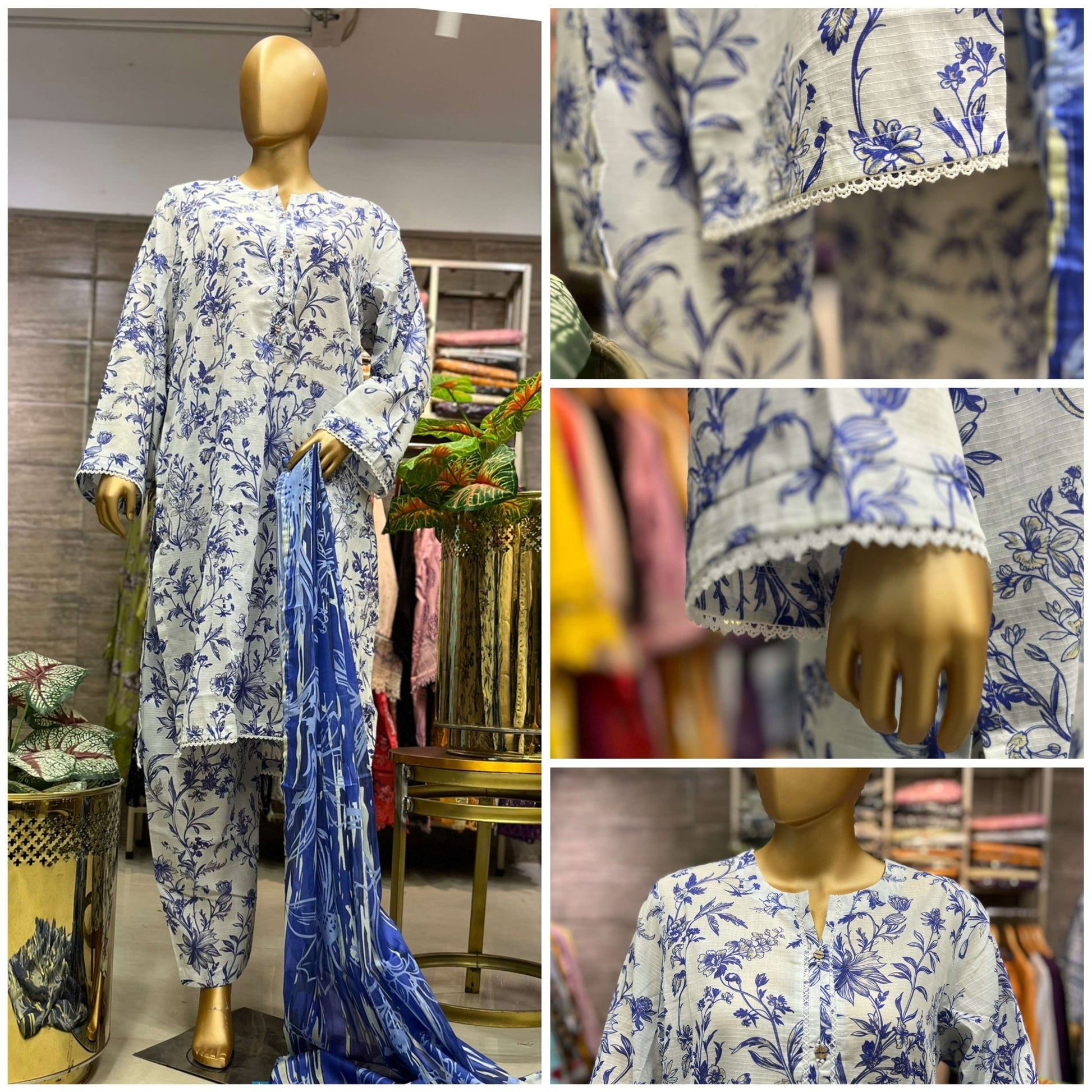 PRINTED DORIA LAWN 3 PIECE