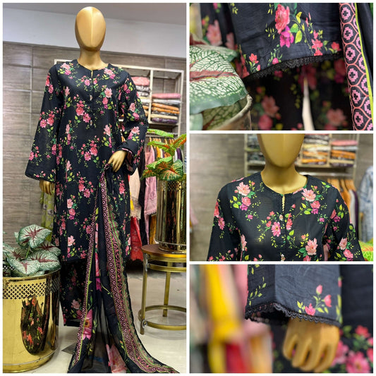 PRINTED DORIA LAWN 3 PIECE