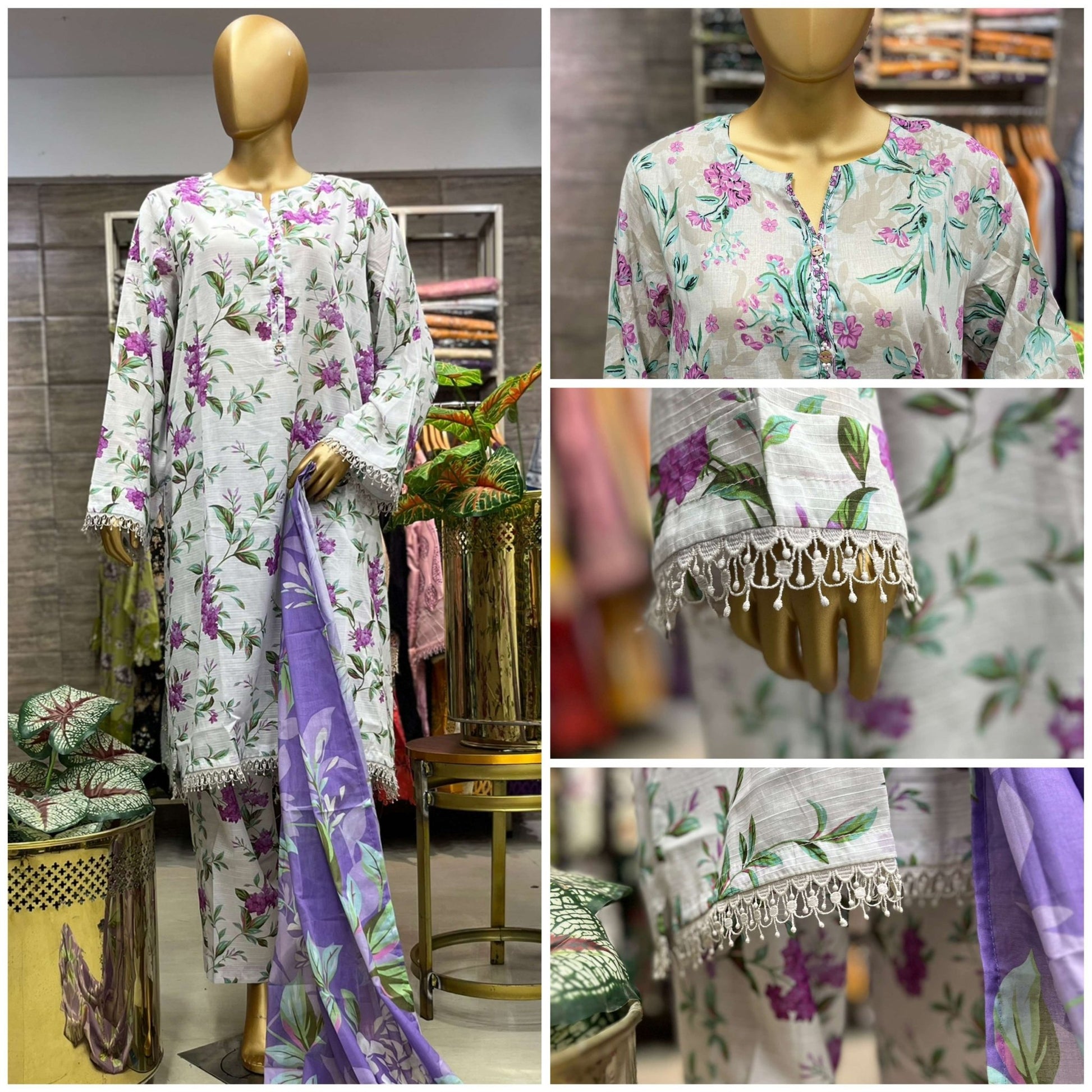 PRINTED DORIA LAWN 3 PIECE