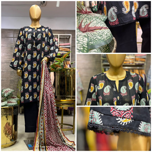 LAWN PRINTED 3 PIECE