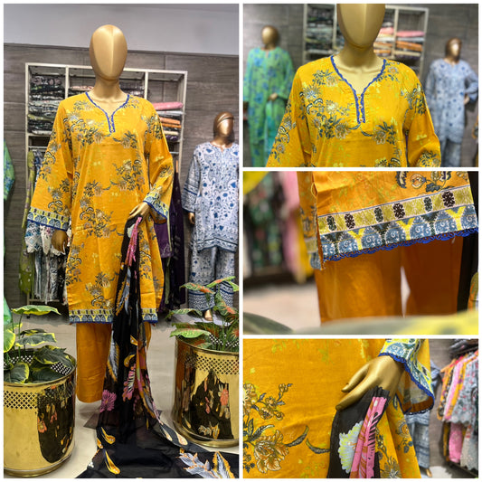 LAWN PRINTED 3 PIECE