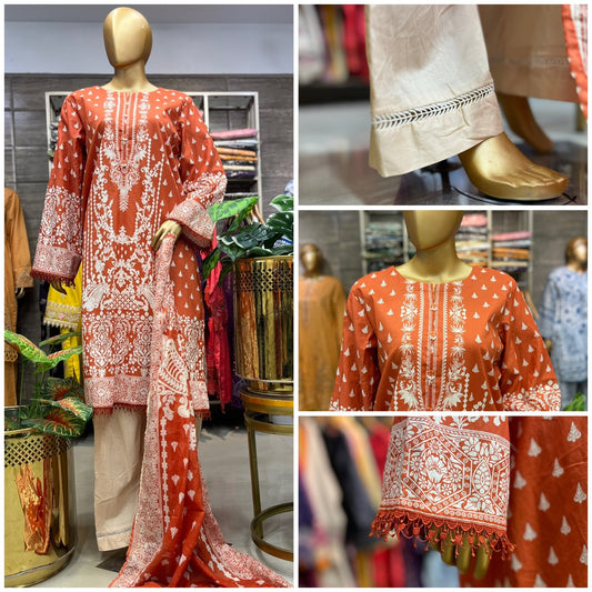 LAWN PRINTED 3 PIECE