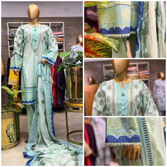 LAWN PRINTED 3 PIECE
