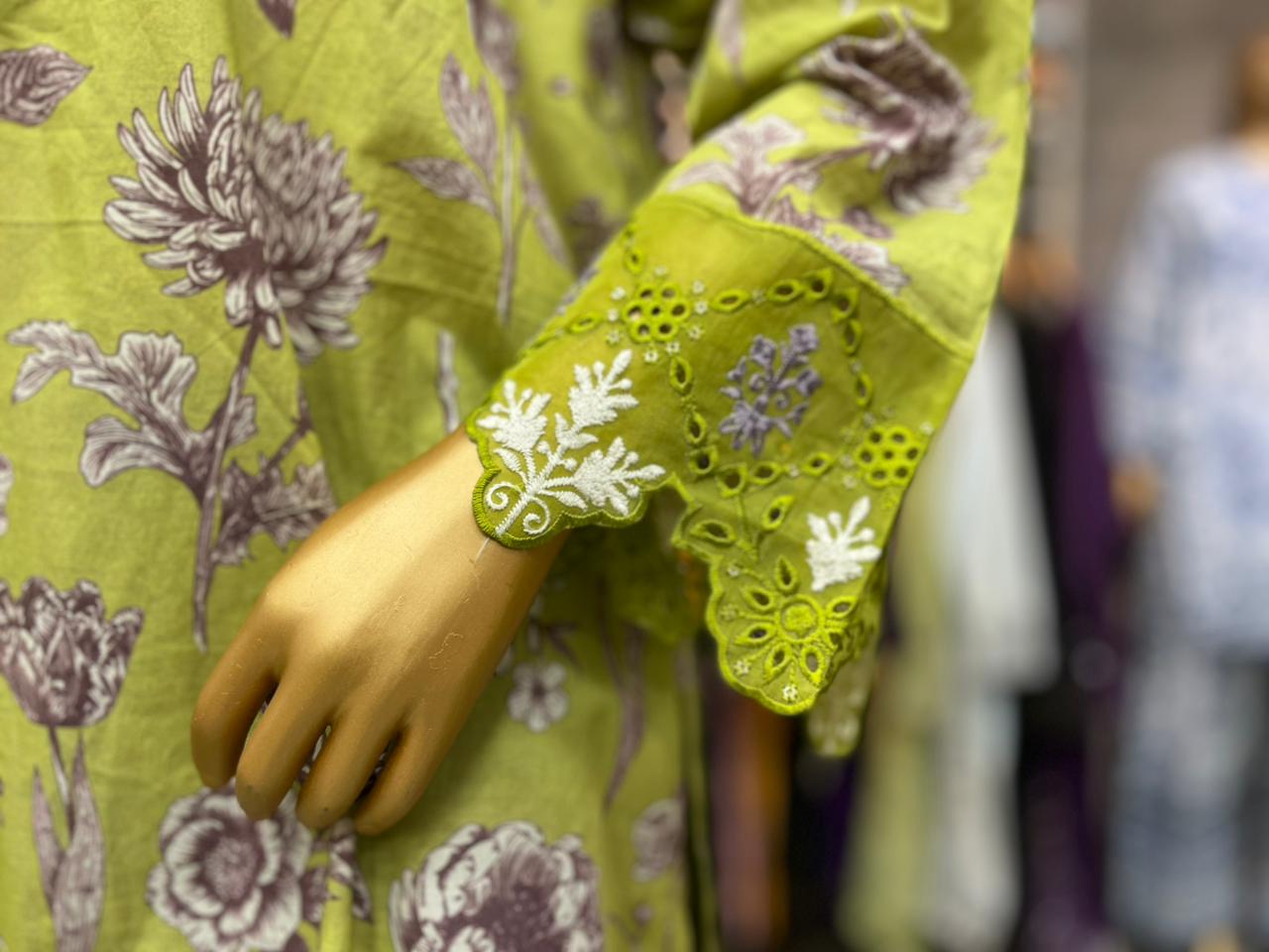 THREE PIECE LAWN EMBROIDERED