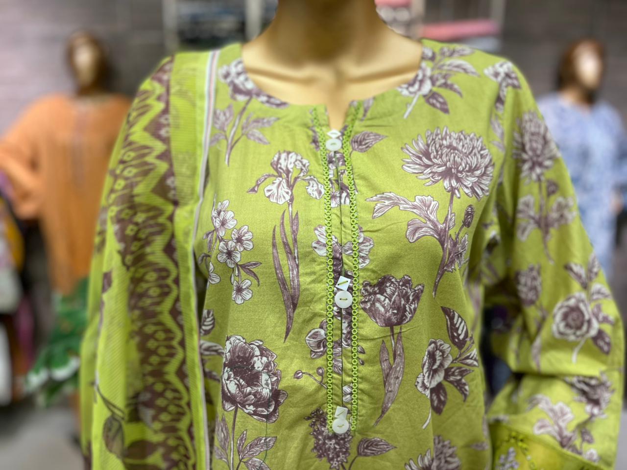 THREE PIECE LAWN EMBROIDERED