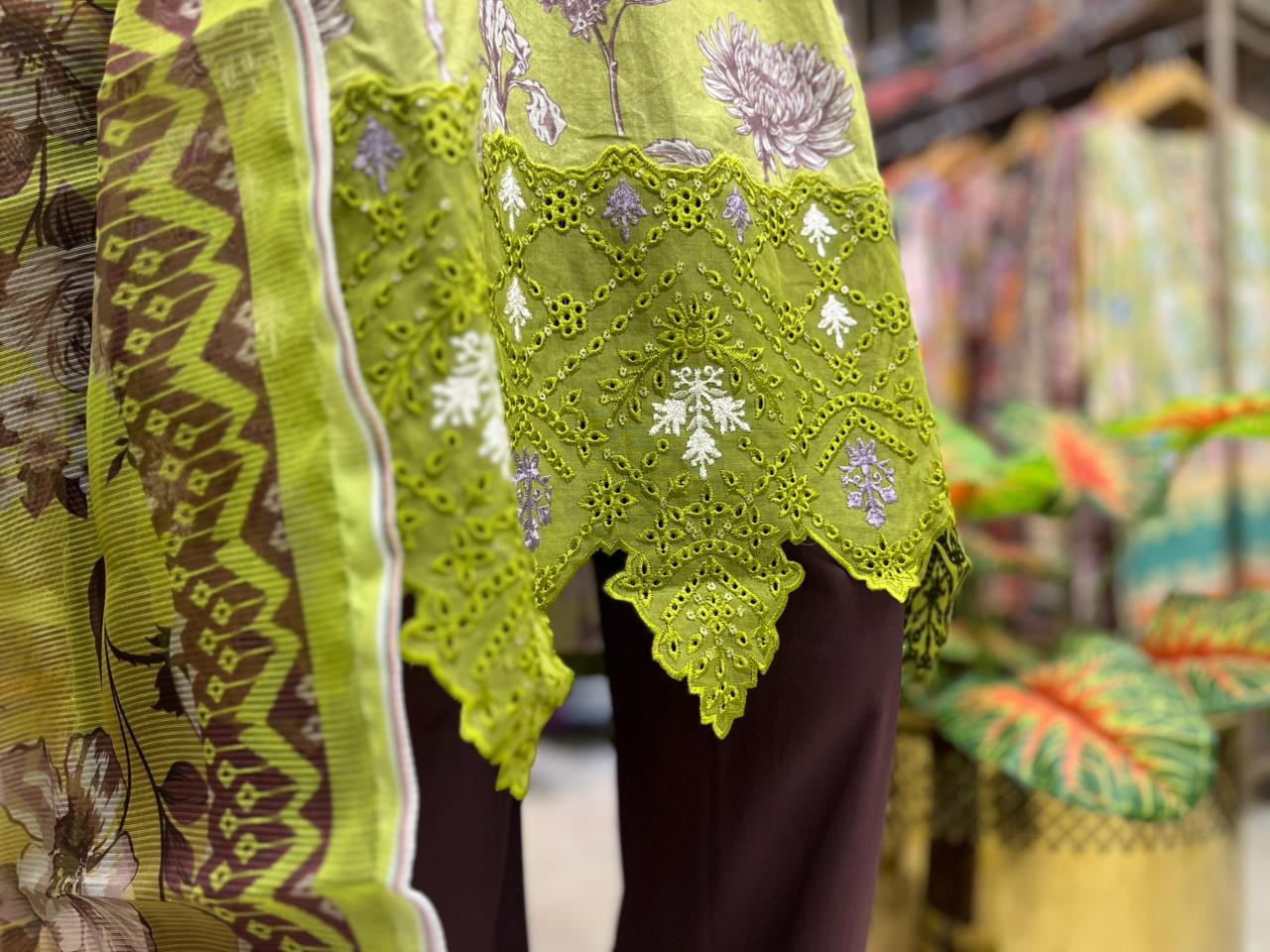 THREE PIECE LAWN EMBROIDERED