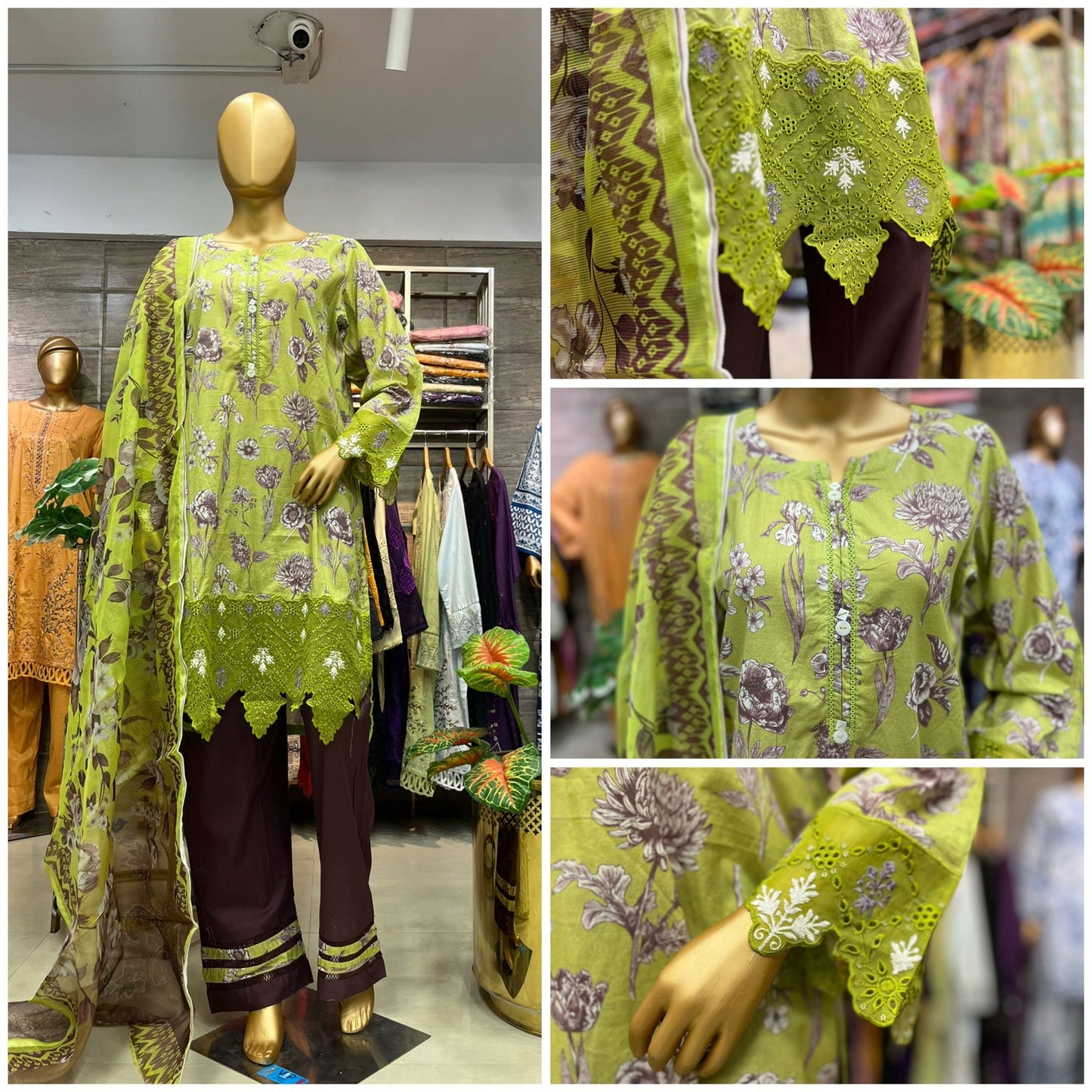 THREE PIECE LAWN EMBROIDERED