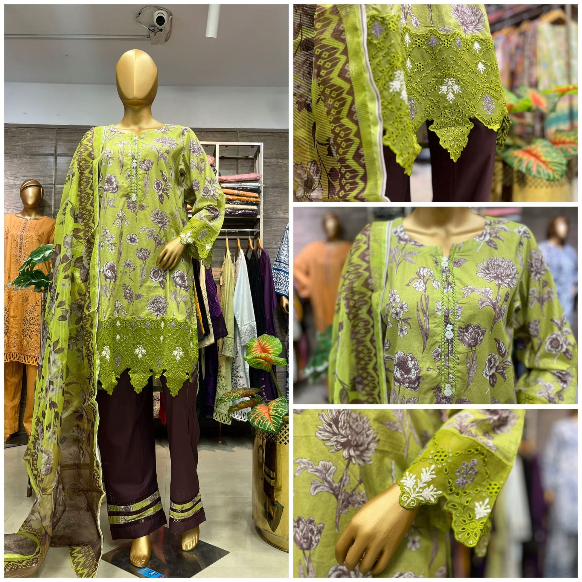 THREE PIECE LAWN EMBROIDERED