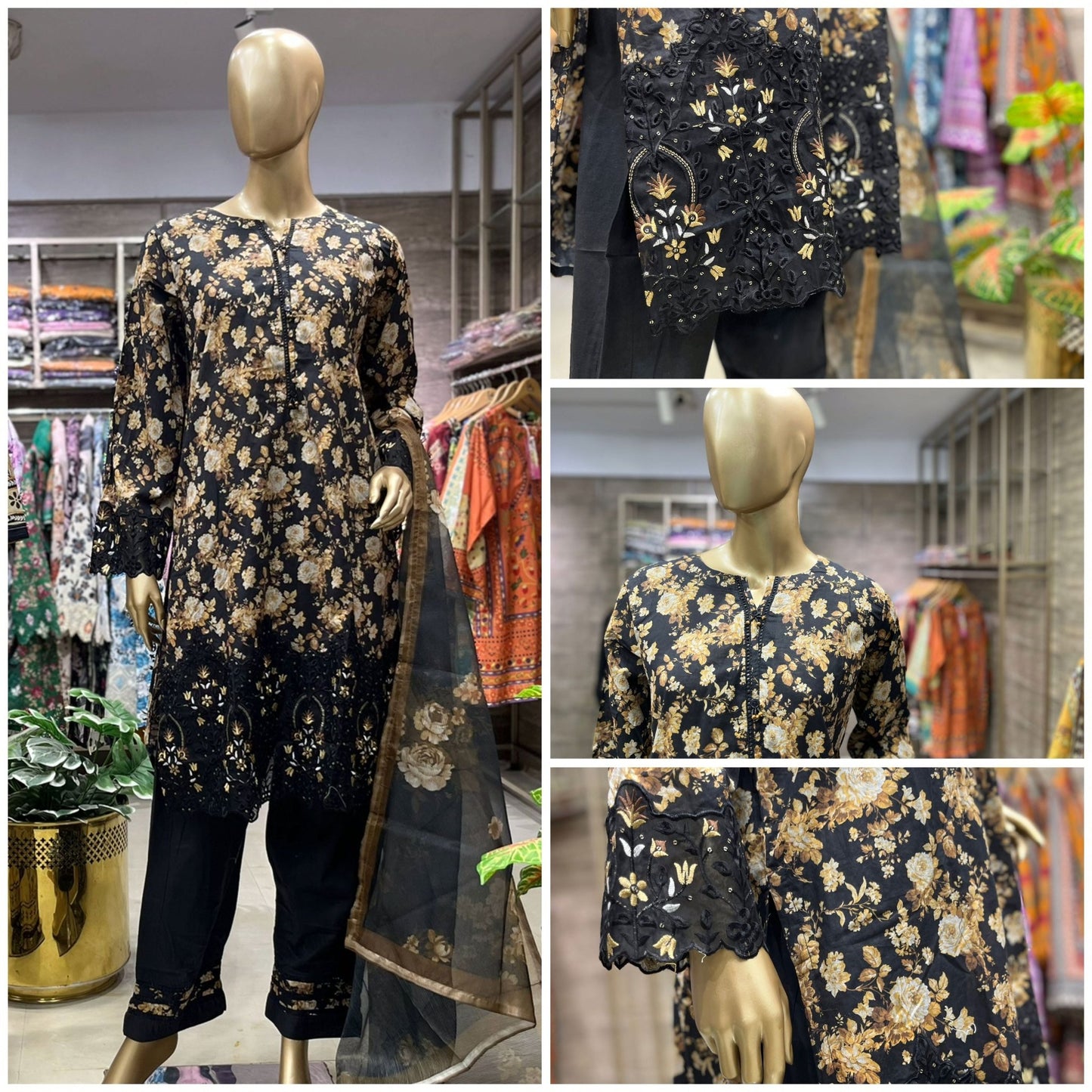 THREE PIECE LAWN EMBROIDERED