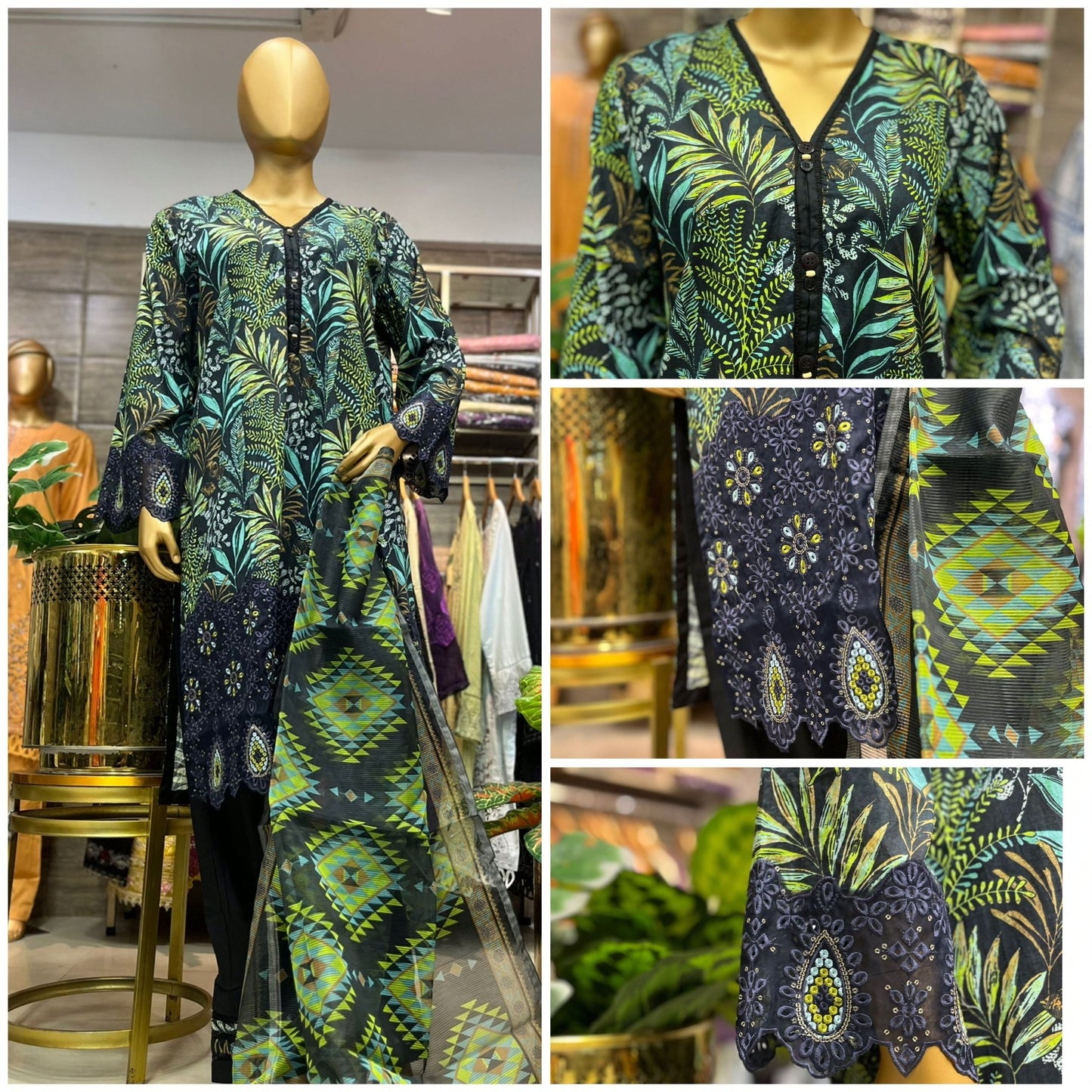 THREE PIECE LAWN EMBROIDERED