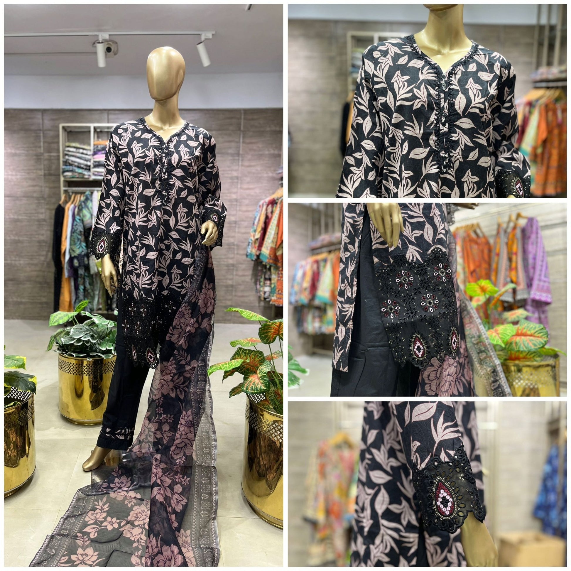 THREE PIECE LAWN EMBROIDERED