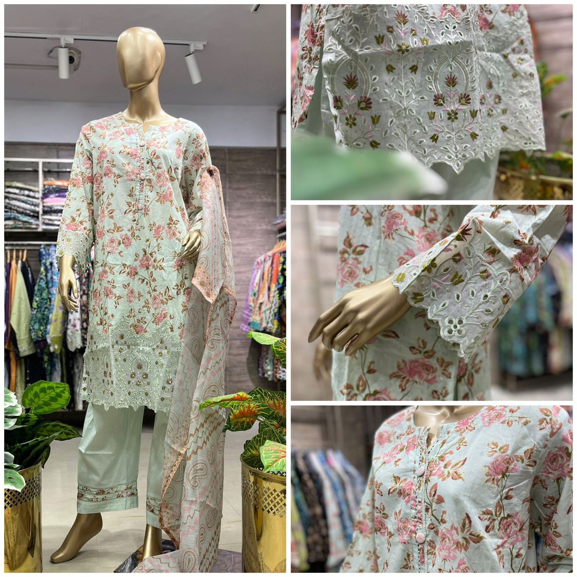 THREE PIECE LAWN EMBROIDERED