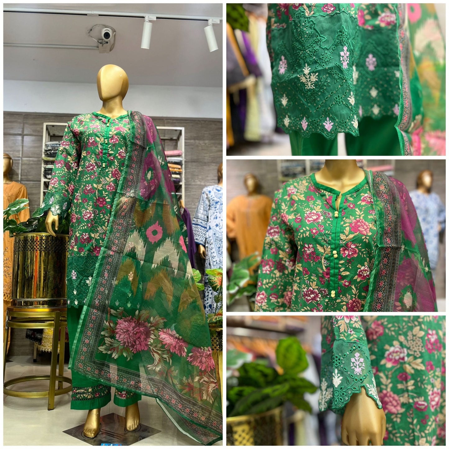 THREE PIECE LAWN EMBROIDERED